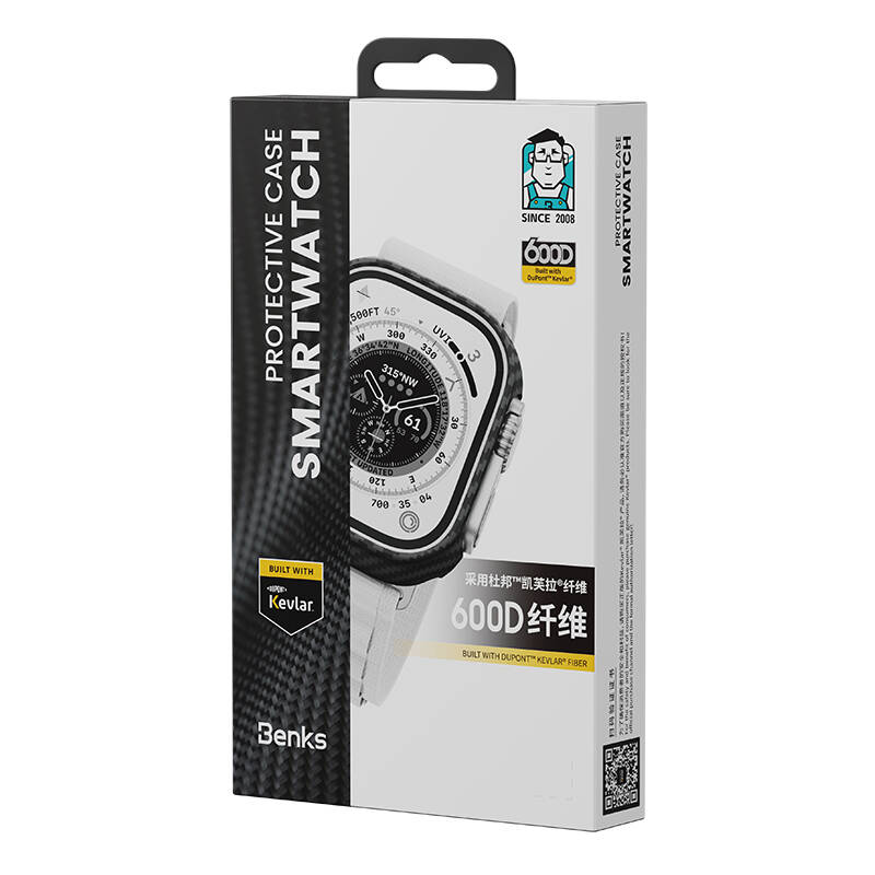 Benks 600D Apple Watch Ultra 49mm Kevlar Kasa Koruyucu Benks 600D Apple Watch Ultra 49mm Kevlar Kasa Koruyucu